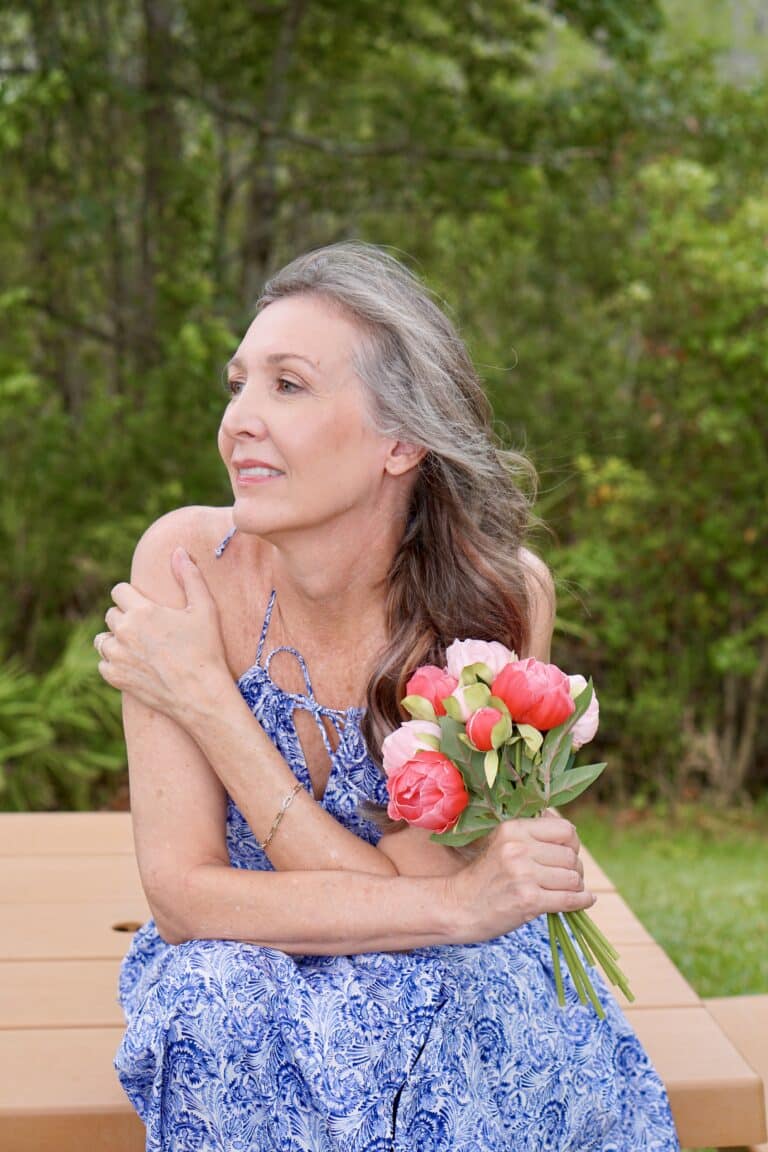 Over 50 Trend Setter Nina Anders of Sharing A Journey wears a summer sundress