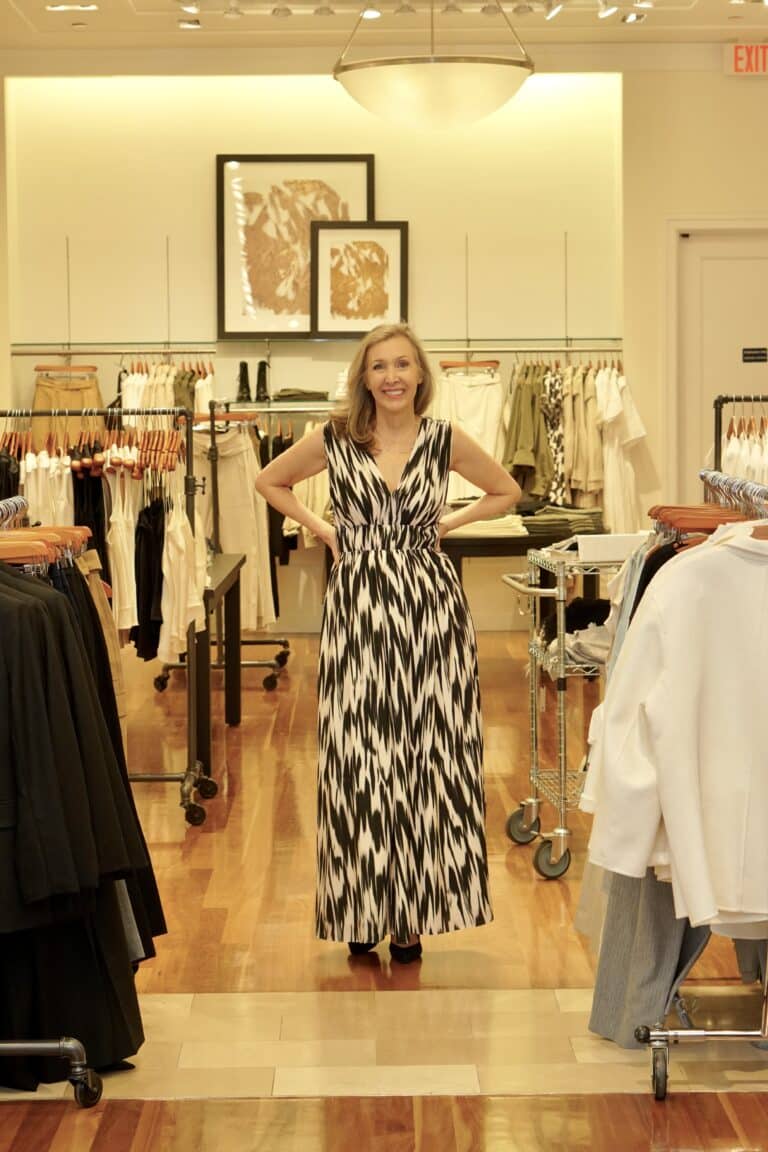 Black and white banana republic dress